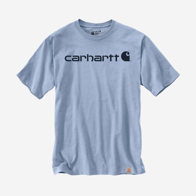 Carhartt core logo kortærmet t-shirt - lys blå