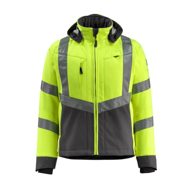 Mascot Blackpool Hi-Vis Gul/Sort Softshell Jakke Klasse 2