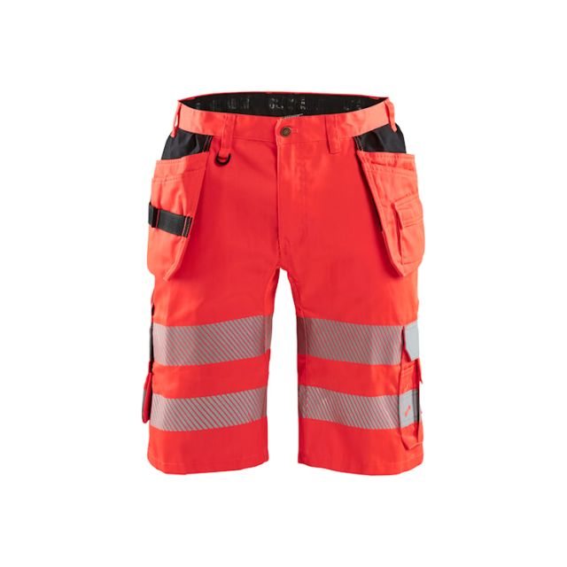 Blåklæder HI-Vis Rød Shorts Med Stretch Klasse 2