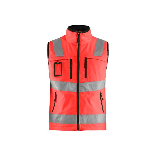 Blåklæder Hi-Vis Rød Softshell Vest Klasse 2