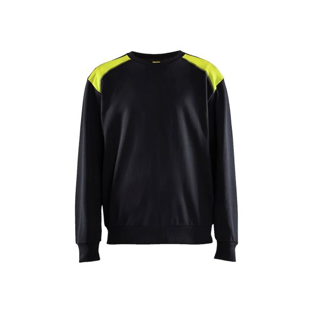 Blåklæder SWEATSHIRT sort/hi-vis gul