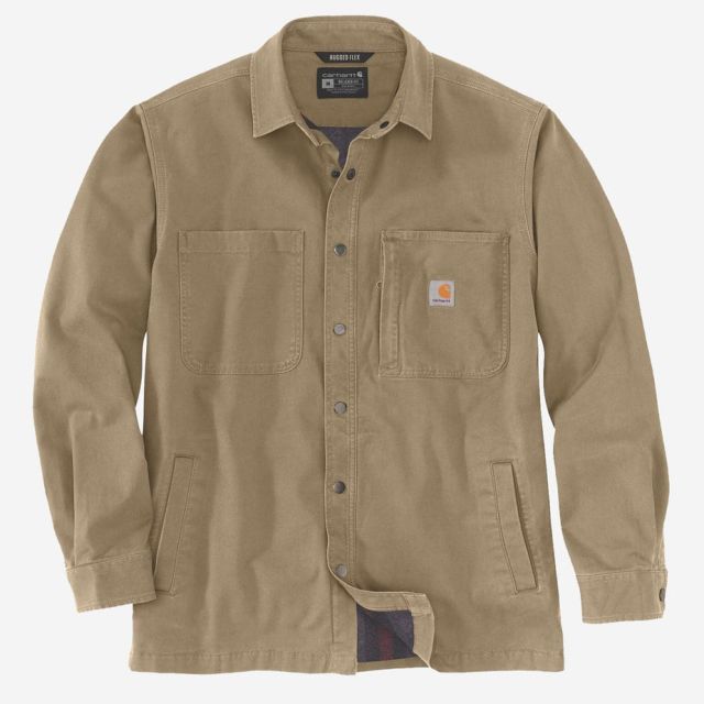 Carhartt canvas fleece foret skjortejakke - brun