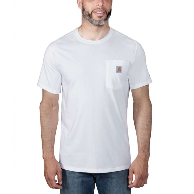 Carhartt Hvid t-shirt m. brystlomme