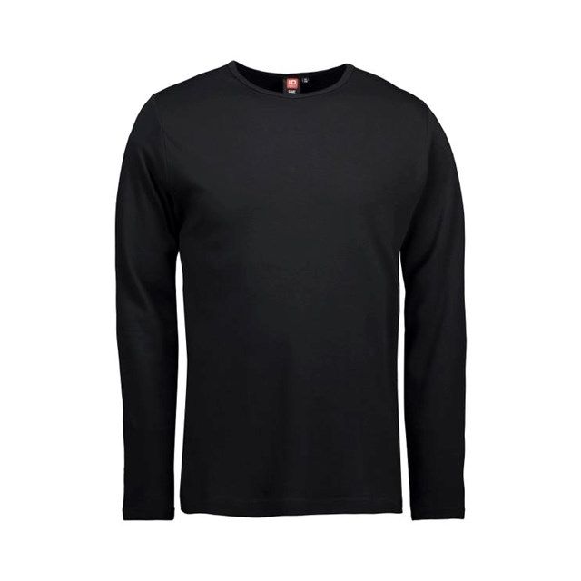 ID Interlock T-shirt L/Æ Sort Herre