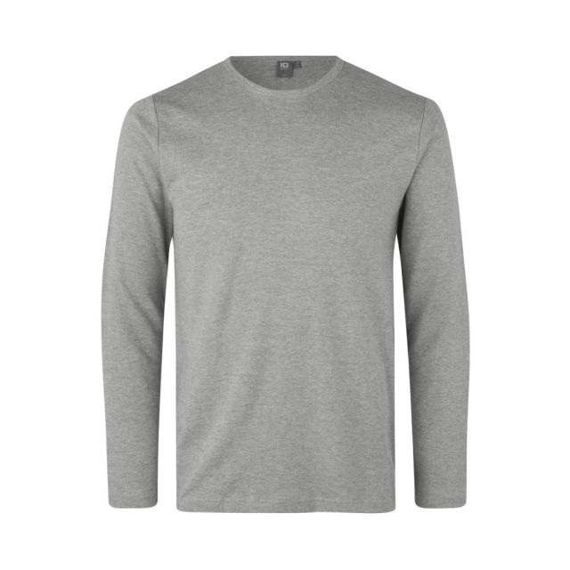 ID Interlock T-shirt L/Æ Grå Melange