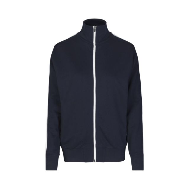 ID Sweat Cardigan Kontrast Dame Navy