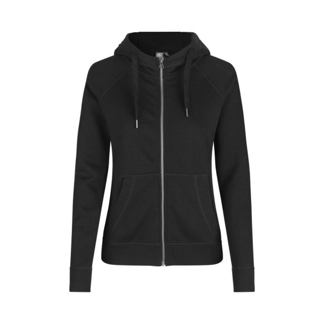 ID CORE Hoodie M/Lynlås Dame Sort