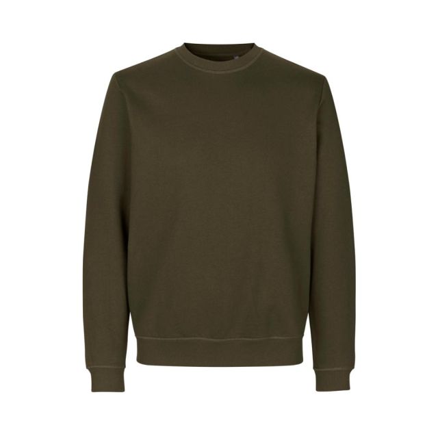 ID Øko Sweatshirt M. Rund hals Oliven