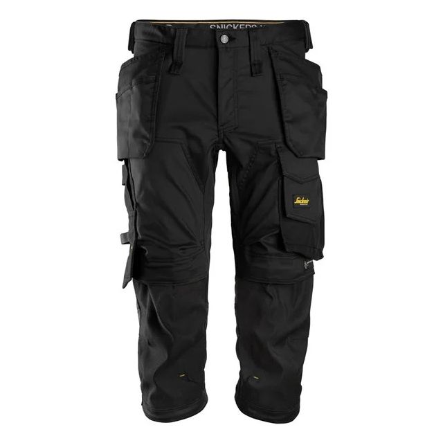 Snickers Stretch Piratbukser Med Hylsterlommer Sort