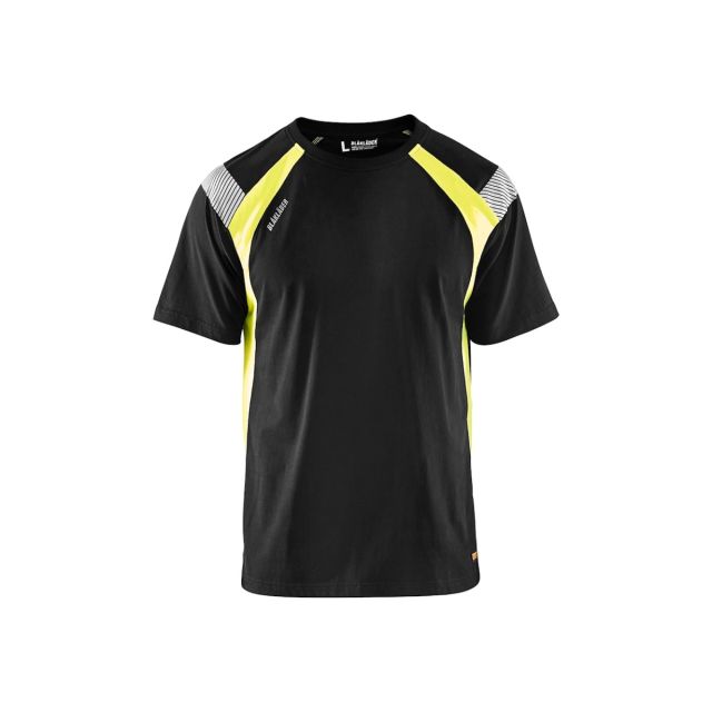 Blåklæder t-shirt herre sort/hi-vis gul