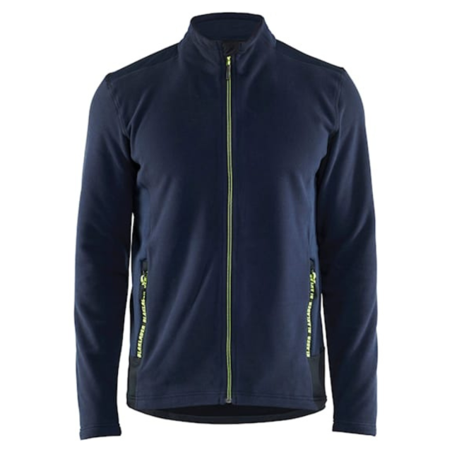 Blåkläder Fleecejakke Mørk Marineblå/Hi-Vis Gul