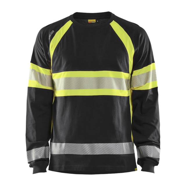 Blåklæder Gul HIGH VIS T-SHIRT LANG ÆRME