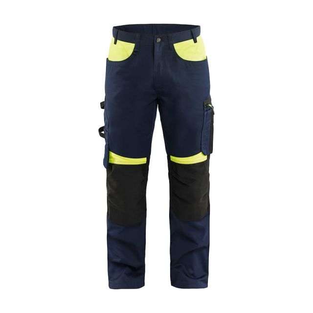 Blåkläder Håndværkerbuks Mørk Marine/Hi-Vis Gul