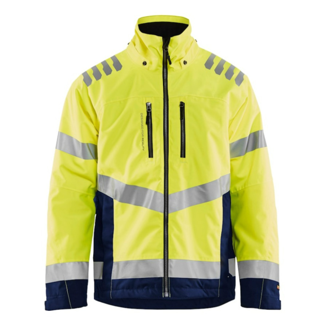Blåkläder Hi-Vis Gul/Marine Vinterjakke Klasse 3
