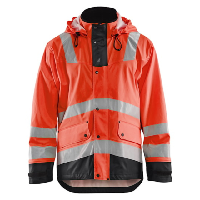 Blåkläder Hi-Vis Rød Regnjakke Klasse 2