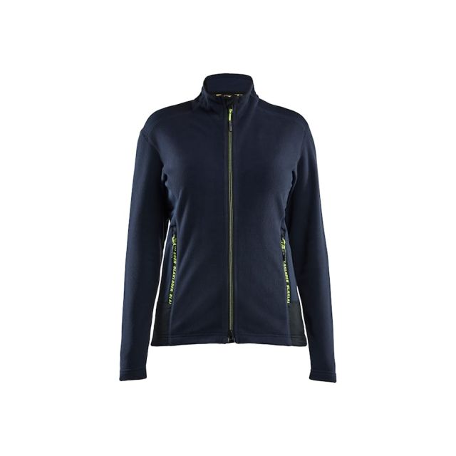 Blåkläder Microfleece Jakke Dame Mørk Marineblå/Hi-Vis Gul