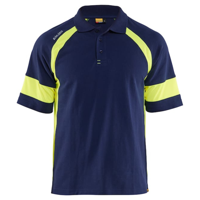 Blåkläder Poloshirt - Marineblå/High Vis Gul