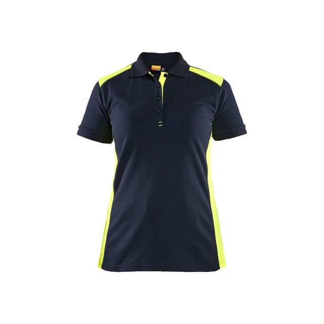 Blåkläder Poloshirt Dame Mørk Marine/Hi-Vis Gul