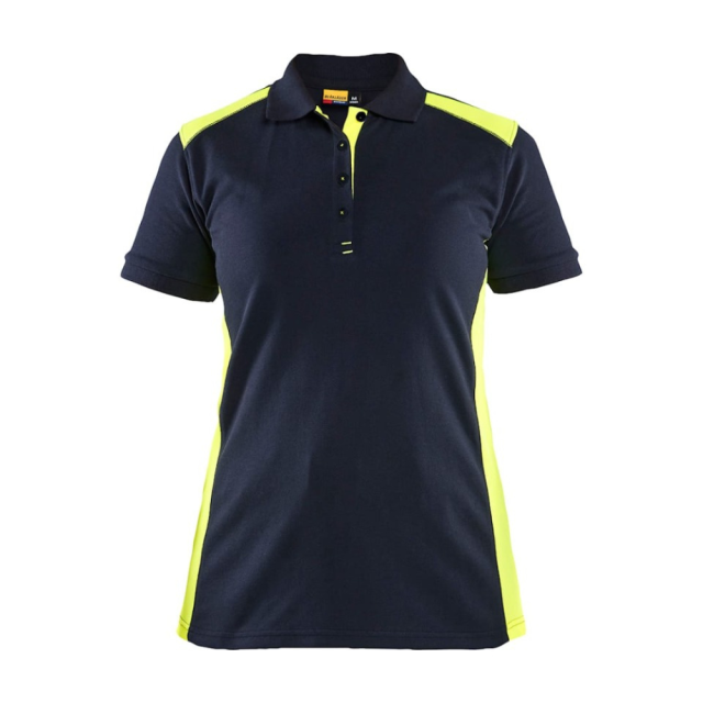 Blåkläder Poloshirt Dame Mørk Marine/Hi-Vis Gul