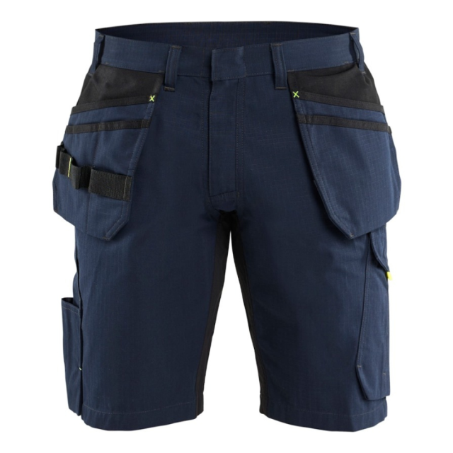 Blåkläder Serviceshorts m. Værktøjslommer Mørk Marineblå/Hi-Vis