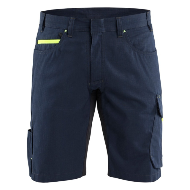 Blåkläder Serviceshorts Mørk Marineblå/Hi-Vis Gul