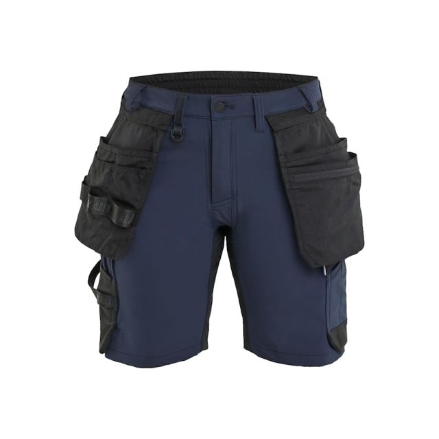 Blåklæder Shorts 4-Vejs Stretch  Dame Mørk Marine Blå/ Sort