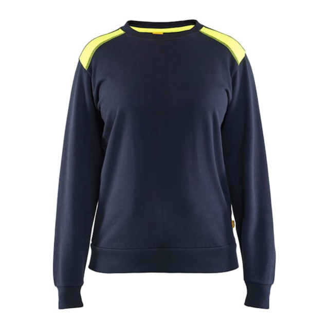Blåkläder Sweatshirt Dame Mørk Marine/Hi-Vis Gul