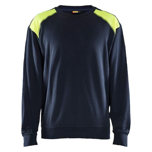 Blåkläder Sweatshirt Mørk Marineblå/Hi-Vis Gul