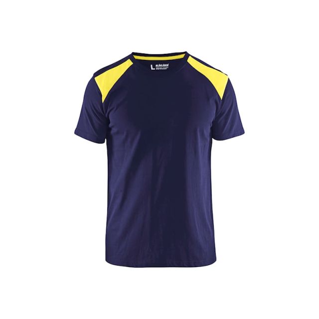 Blåkläder T-shirt Marineblå/Hi-Vis Gul