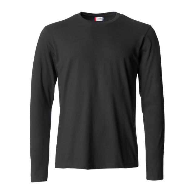 Clique Basic-T L/S Black Herre