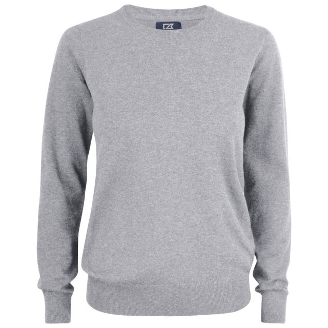 CUTTER & BUCK Oakville Crewneck Sweater Dame Grå Meleret 