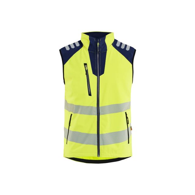 Blåkläder Softshell-Vest Herre Hi-Vis Gul/Marineblå