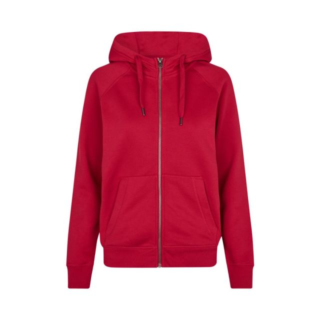 ID CORE Hoodie M/Lynlås Dame Rød