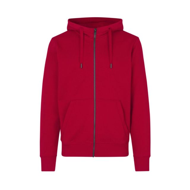 ID CORE Hoodie M/Lynlås Rød
