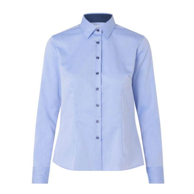 ID SEVEN SEAS Fine Twill Skjorte Modern Dame Lys Blå