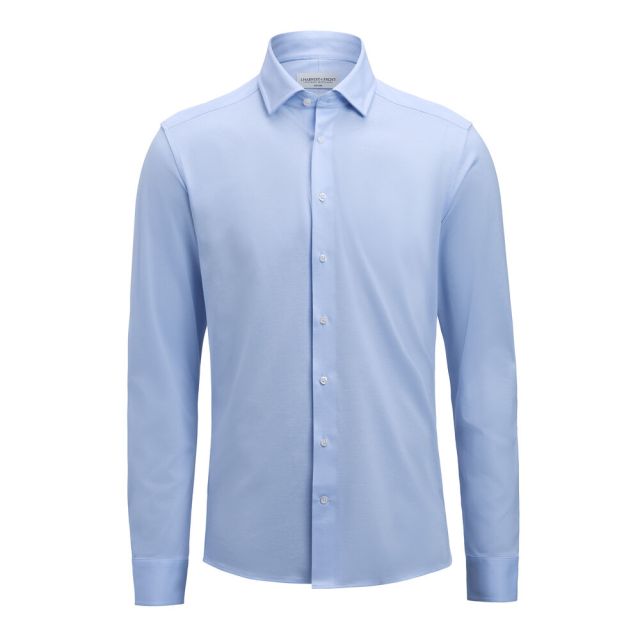 J. Harvest & Frost IB135 Pique Knit Regular Herre Sky Blue