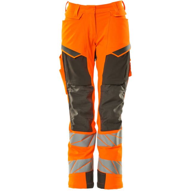 MASCOT® Bukser med Knælommer Dame Hi-Vis Orange/Mørk Antracit