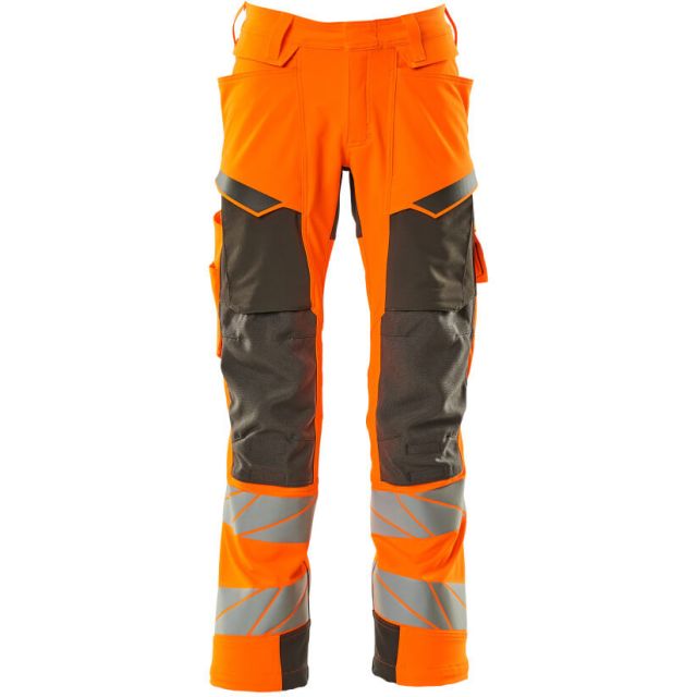 MASCOT® Bukser med Knælommer Hi-Vis Orange/Mørk Antracit