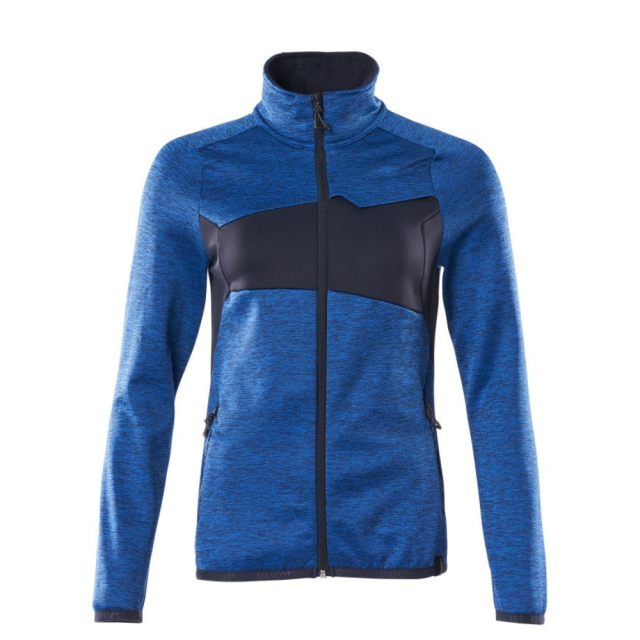 MASCOT Fleecetrøje m. lynlås Dame Azur Blå/Mørk Marine 