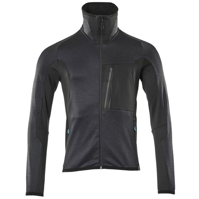 MASCOT Fleecetrøje m. lynlås Mørk Marine/Sort