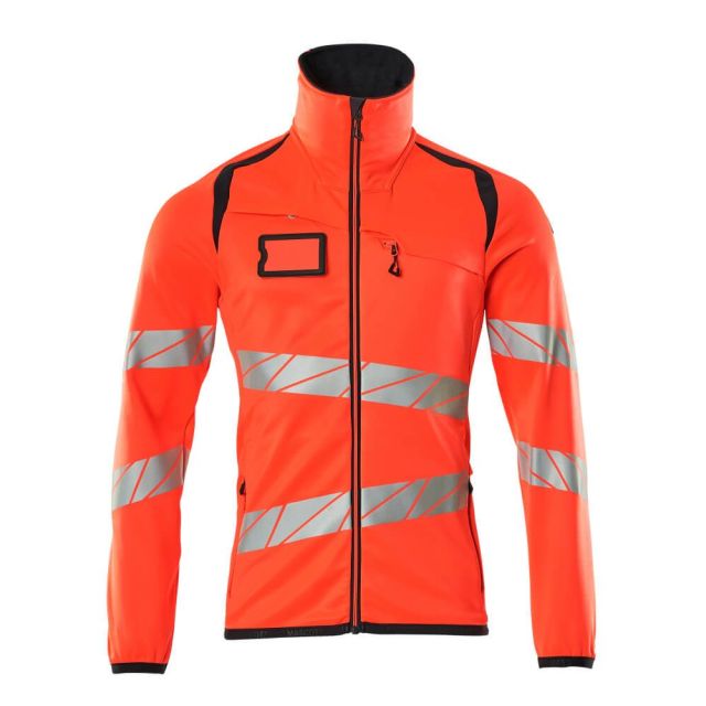 Mascot Fleecetrøje Med Lynlås Hi-Vis Rød/Mørk Marine