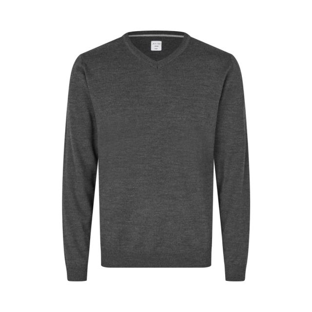 SEVEN SEAS The knit Herre Mørk grå Melange