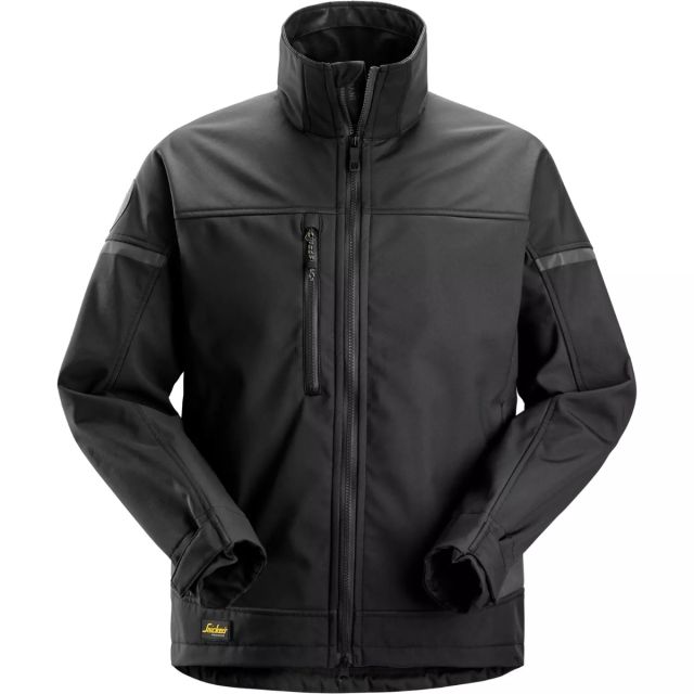 Snickers Jakke i Softshellstretch Sort