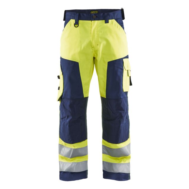 Blåklæder Hi-Vis buks klasse 2 - Gul/Marine