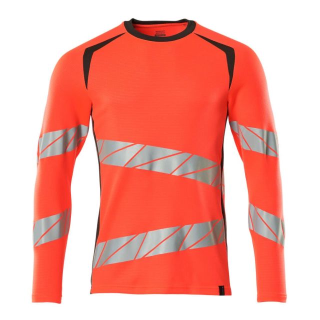 Mascot T-shirt, langærmet - hi-vis rød