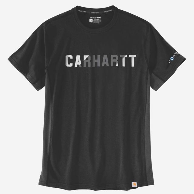 Carhartt force block logo kortærmet t-shirt - sort